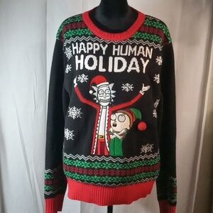 Spencer's workshop Rick and Morty Christmas sweater size medium